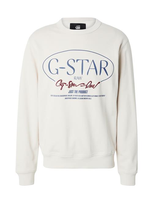 Se G-STAR Sweatshirt  ecru / blå / burgunder ved About You