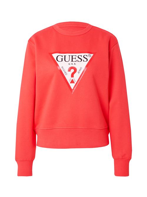 Se GUESS Sweatshirt  rød / hvid ved About You