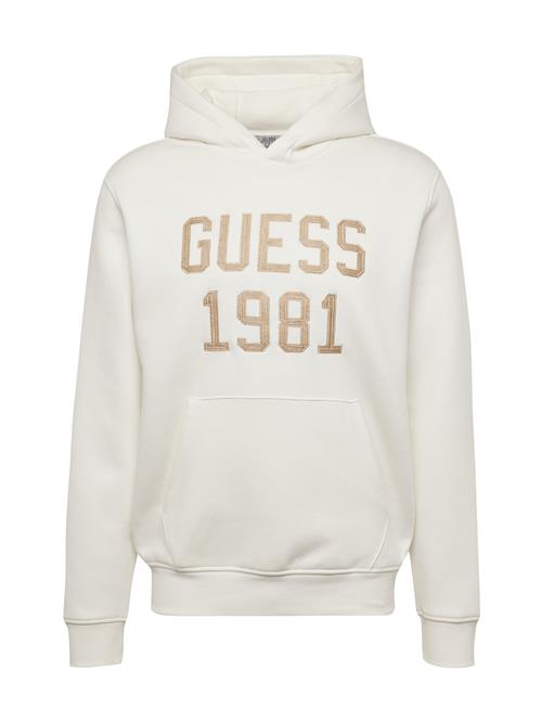 Se GUESS Sweatshirt  beige / hvid ved About You