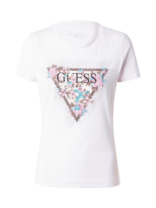 Se GUESS Shirts 'CHERRY FLOWER'  turkis / brun / pastelpink / lys pink ved About You