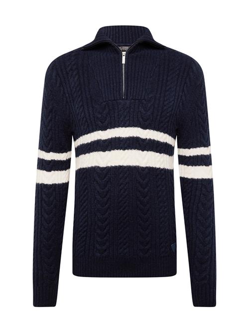 GUESS Pullover 'ELRIC'  navy / uldhvid