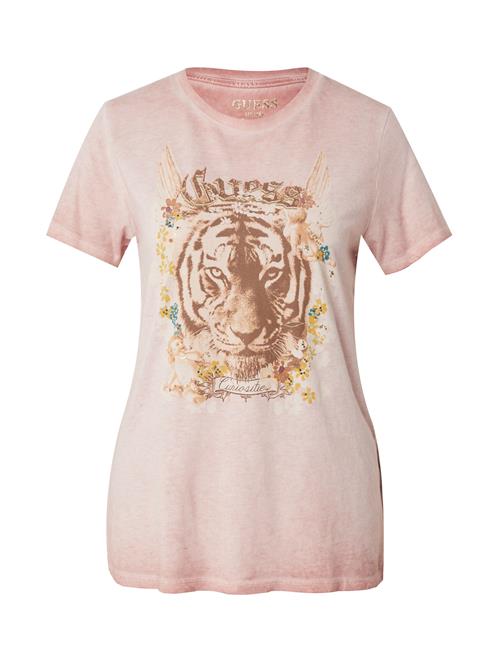 Se GUESS Shirts 'TIGER'  azur / brun / orange / rosé ved About You