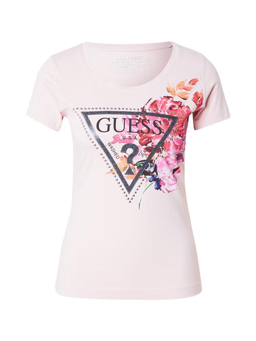 Se GUESS Shirts 'PEONY'  mørkegrå / orange / pink / lys pink ved About You