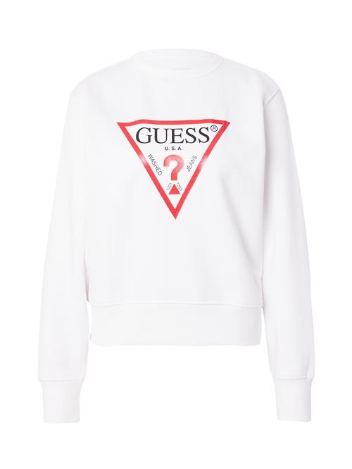 Se GUESS Sweatshirt  rød / sort / hvid ved About You