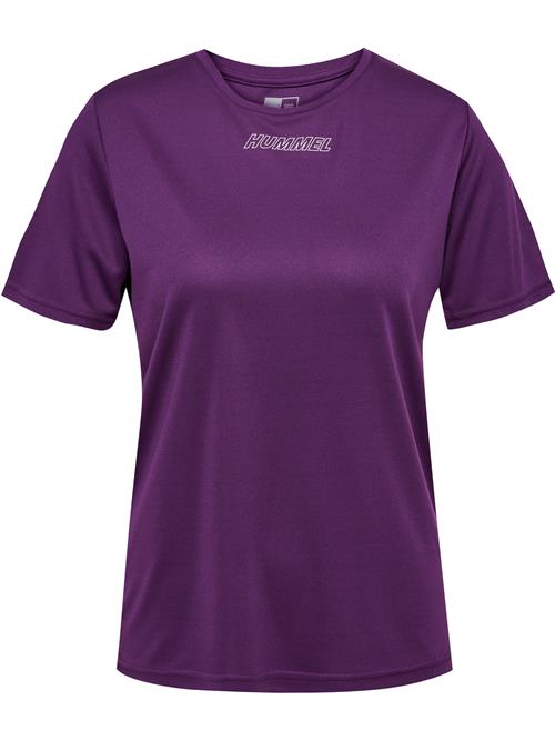 Se Hummel Funktionsbluse 'TE TOLA'  aubergine / hvid ved About You