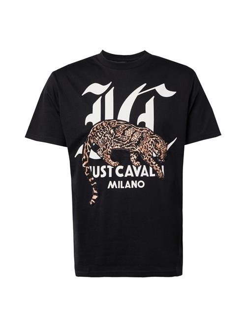 Se Just Cavalli Bluser & t-shirts 'MAGLIETTE'  brun / sort / hvid ved About You