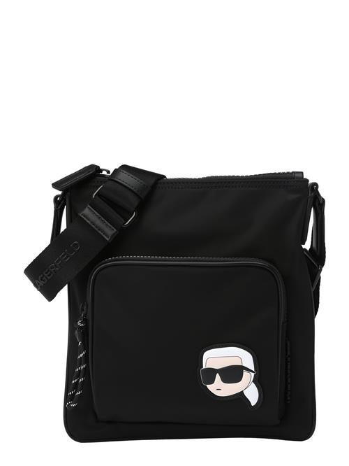 Karl Lagerfeld Skuldertaske 'Ikonik 2.0'  beige / sort / hvid