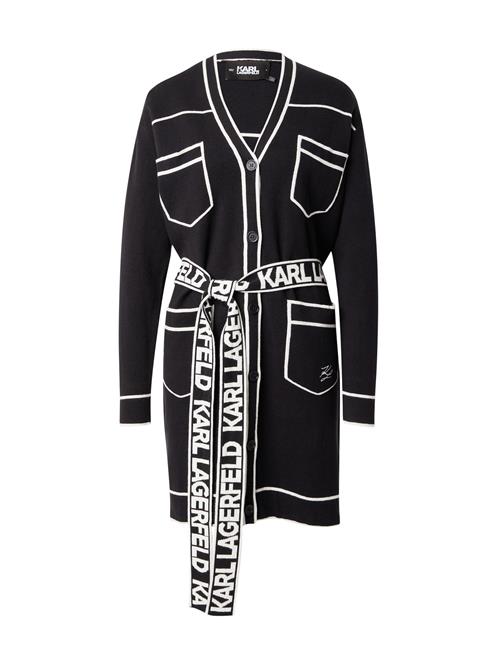 Se Karl Lagerfeld Cardigan  sort / hvid ved About You