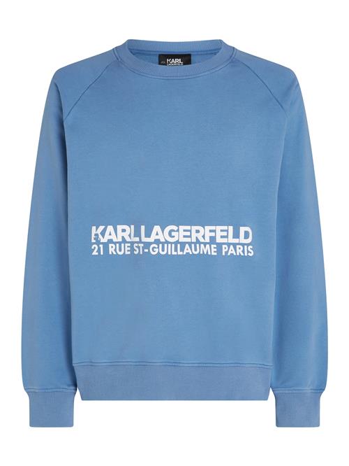 Karl Lagerfeld Sweatshirt 'Rue St-Guillaume'  røgblå / hvid