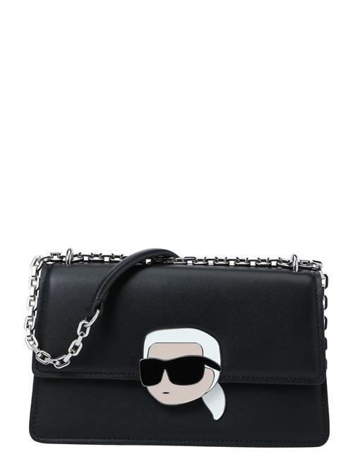 Karl Lagerfeld Skuldertaske 'Ikonik 2.0'  beige / sort / hvid