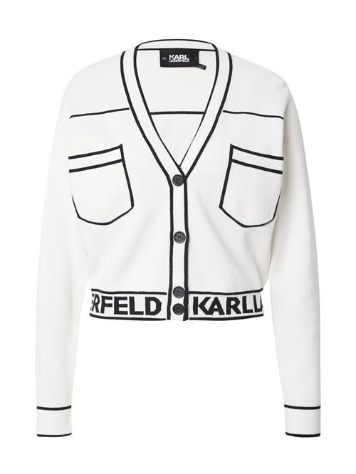 Se Karl Lagerfeld Cardigan  sort / hvid ved About You