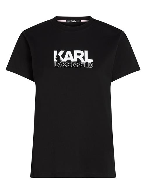 Karl Lagerfeld Shirts 'STACK'  sort / hvid