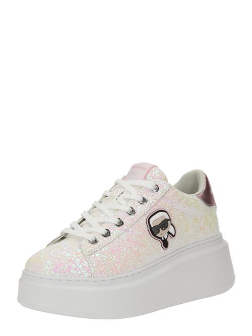 Se Karl Lagerfeld Sneaker low 'ANAKAPRI'  lyserød / sort / sølv / hvid ved About You