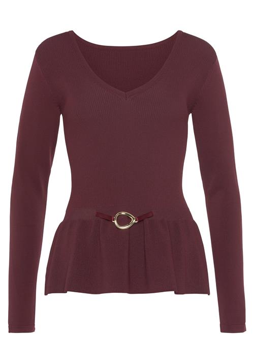 LASCANA Pullover  bordeaux