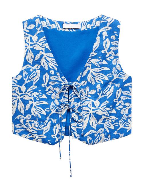 MANGO Bluse 'OCEAN'  azur / hvid