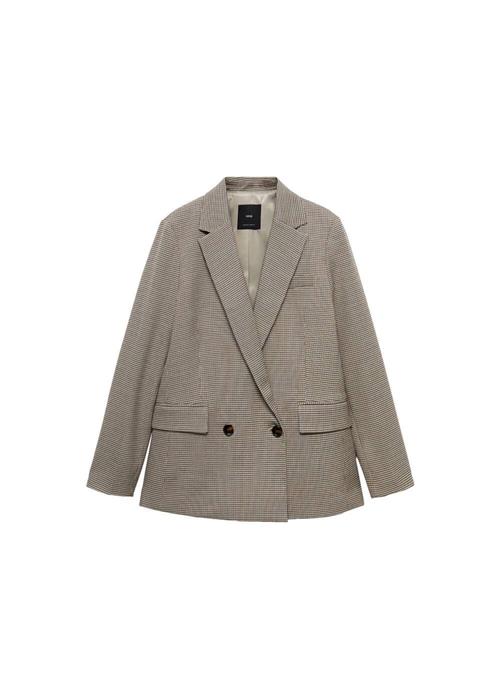 MANGO Blazer 'Charlott'  beige / brun / sort