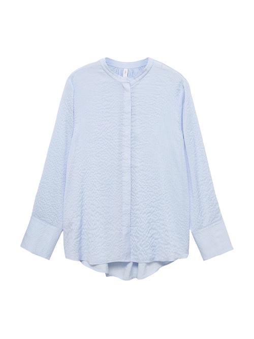 MANGO Bluse 'GOODY'  lyseblå / offwhite