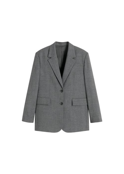 MANGO Blazer 'milano'  grå / lysegrå