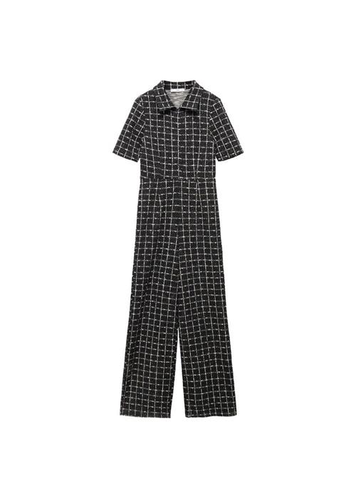 MANGO Jumpsuit 'Carlo'  sort / hvid