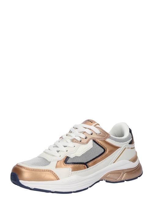 Se Pepe Jeans Sneaker low 'DAVE'  guld / sort / hvid ved About You