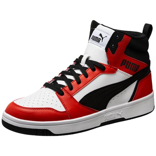 Se PUMA Sneaker high 'Rebound V6'  rød / sort / hvid ved About You