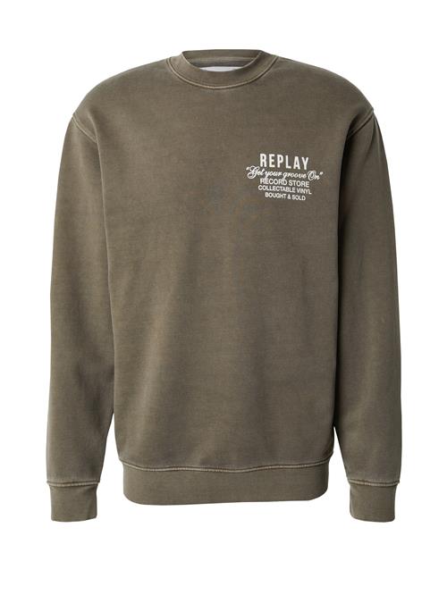 REPLAY Sweatshirt  oliven / orkidee / hvid