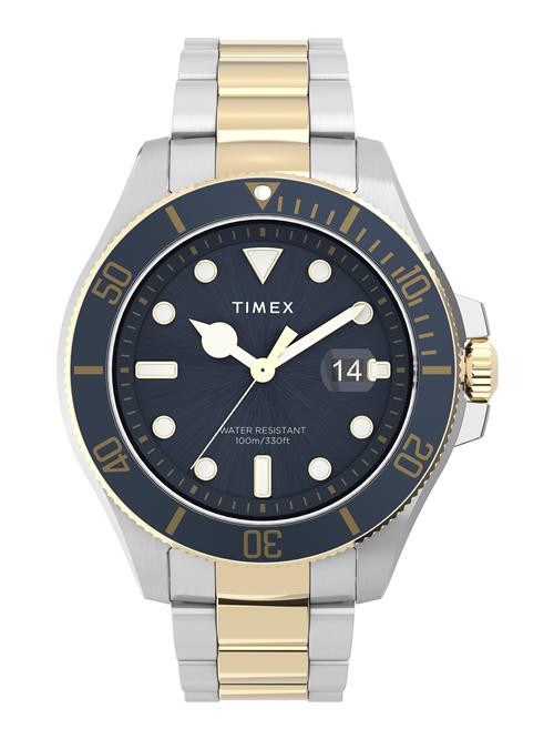 TIMEX Analogt ur ' Harborside Coast City Collection '  mørkeblå / guld / sølv / hvid