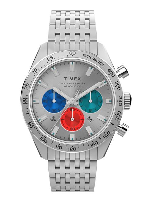 TIMEX Analogt ur ' Waterbury Heritage Collection '  blå / blodrød / sølv