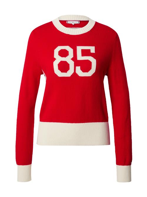 TOMMY HILFIGER Pullover 'VARSITY 85'  blodrød / naturhvid