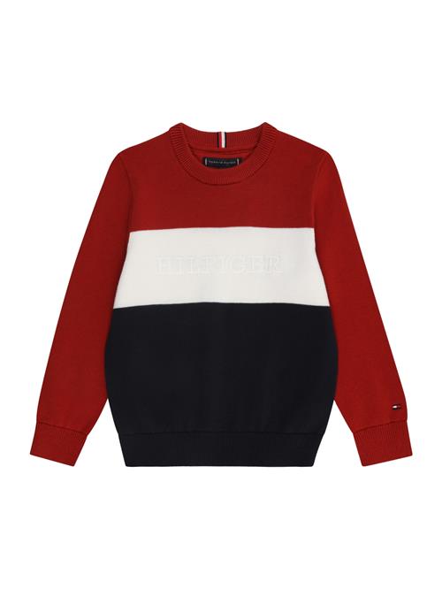 Se TOMMY HILFIGER Pullover  navy / rubinrød / hvid ved About You