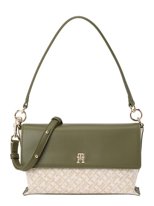 Se TOMMY HILFIGER Skuldertaske 'DISTINCT'  beige / lysebeige / guld / oliven ved About You