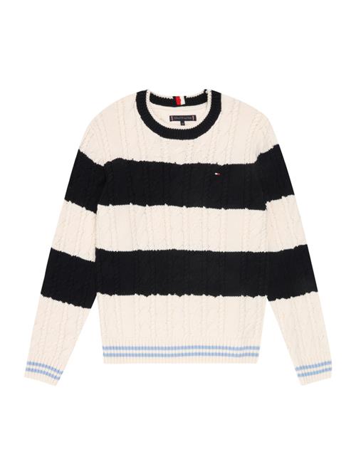 Se TOMMY HILFIGER Pullover  natblå / lyseblå / hvid ved About You