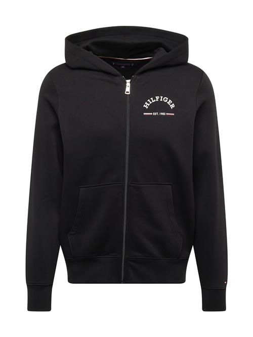 Se TOMMY HILFIGER Sweatjakke  sort / hvid ved About You