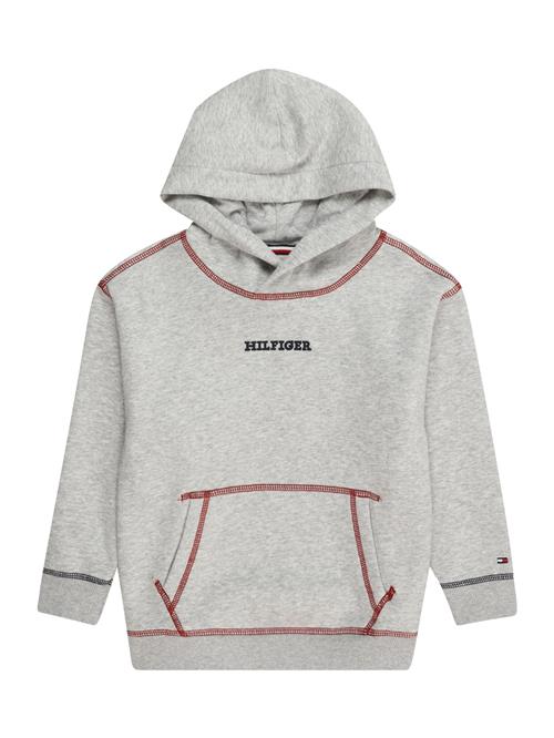 TOMMY HILFIGER Sweatshirt  grå-meleret / kirsebærsrød / sort