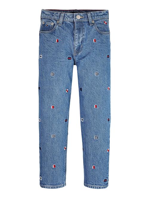 Se TOMMY HILFIGER Jeans  blue denim / rød / offwhite ved About You