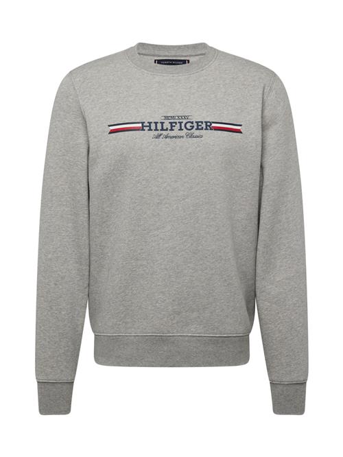 TOMMY HILFIGER Sweatshirt  mørkeblå / grå-meleret / rød / hvid