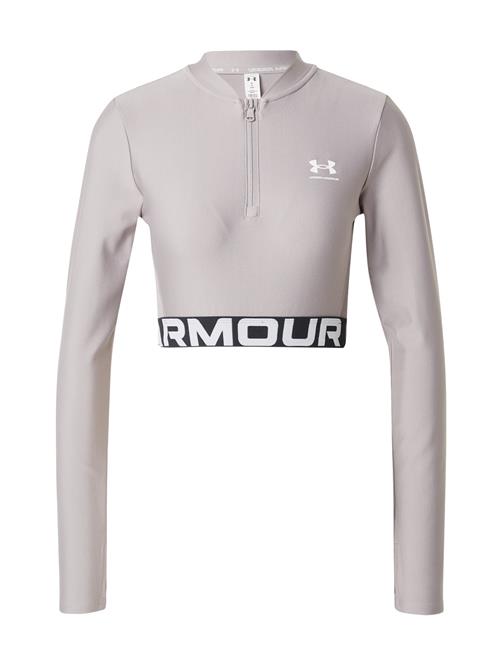 UNDER ARMOUR Funktionsbluse 'HeatGear'  grå / sort / hvid