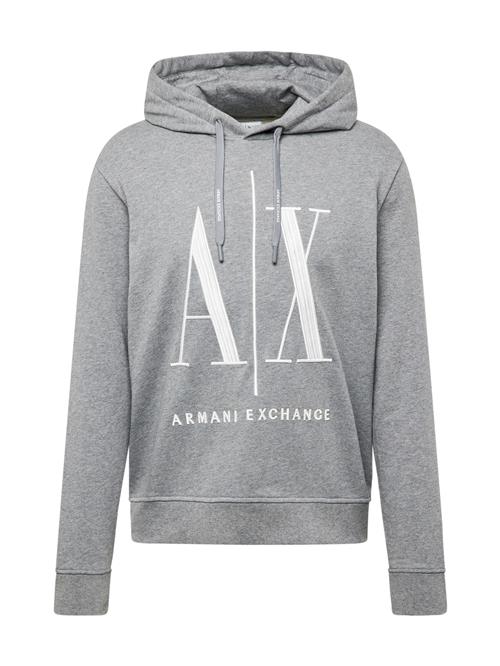 ARMANI EXCHANGE Sweatshirt  grå / hvid