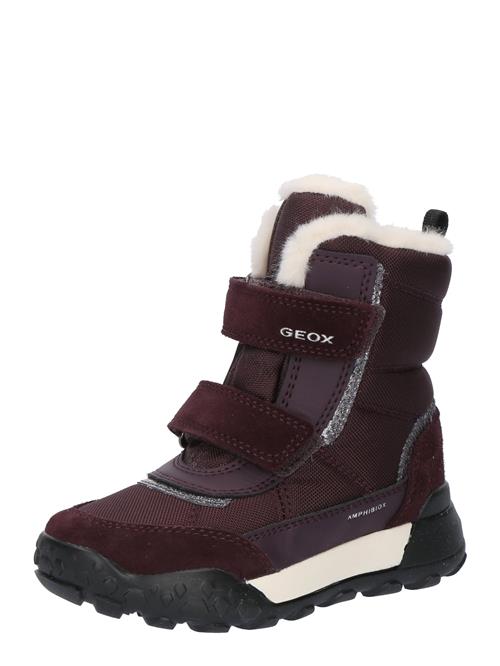 Se GEOX Snowboots 'Trekkyup'  vinrød / sølv ved About You