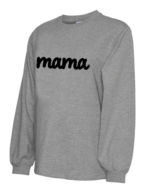 Se MAMALICIOUS Sweatshirt 'MLSINE VITA'  grå-meleret / sort ved About You