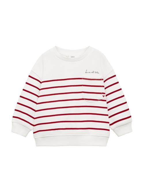 MANGO KIDS Sweatshirt 'CORA'  rød / sort / naturhvid