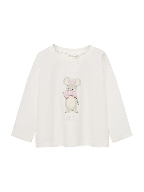 MANGO KIDS Bluser & t-shirts 'RATON'  ecru / lysegrå / pink