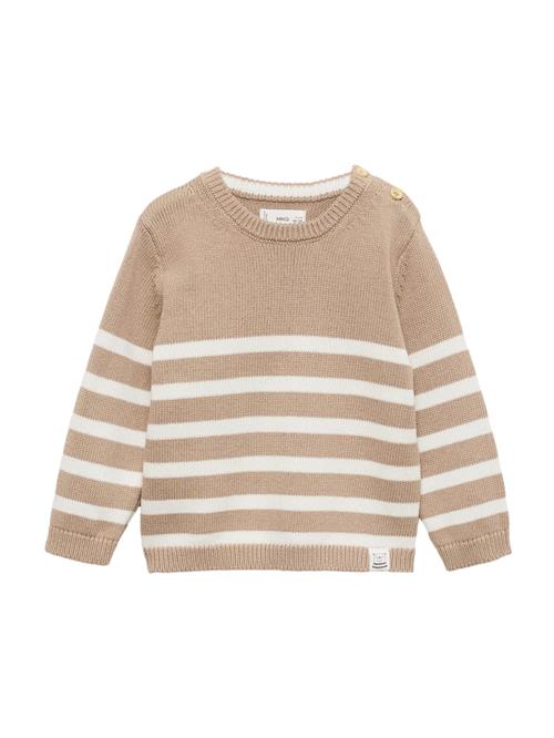 Se MANGO KIDS Pullover 'SAMY7'  lysebrun / hvid ved About You