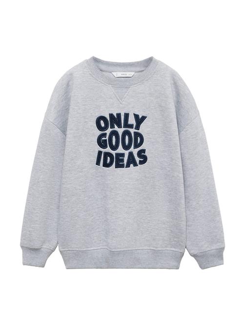 Se MANGO KIDS Sweatshirt 'GOOD'  navy / grå ved About You