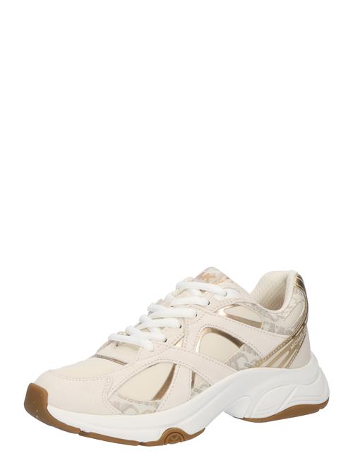 Se MICHAEL Michael Kors Sneaker low 'LEO'  beige / creme / guld / hvid ved About You