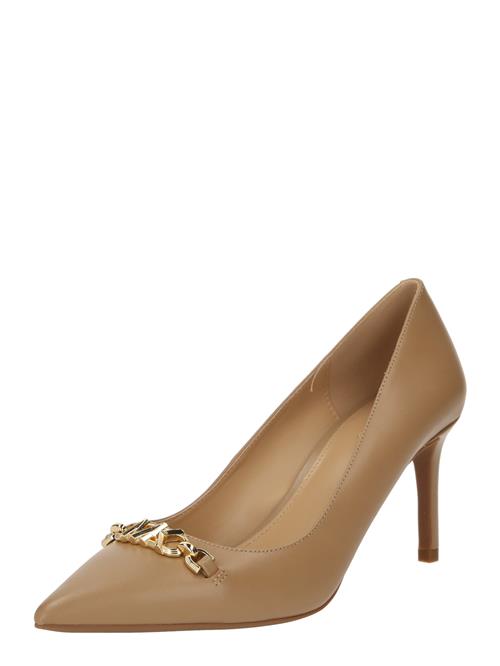 Se MICHAEL Michael Kors Pumps 'TIFFANIE'  mørkebeige / guld ved About You