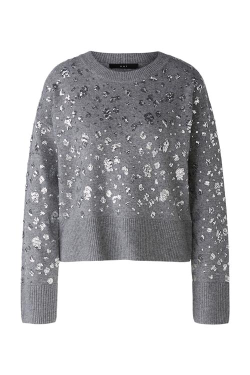 OUI Pullover  grå-meleret / sølv