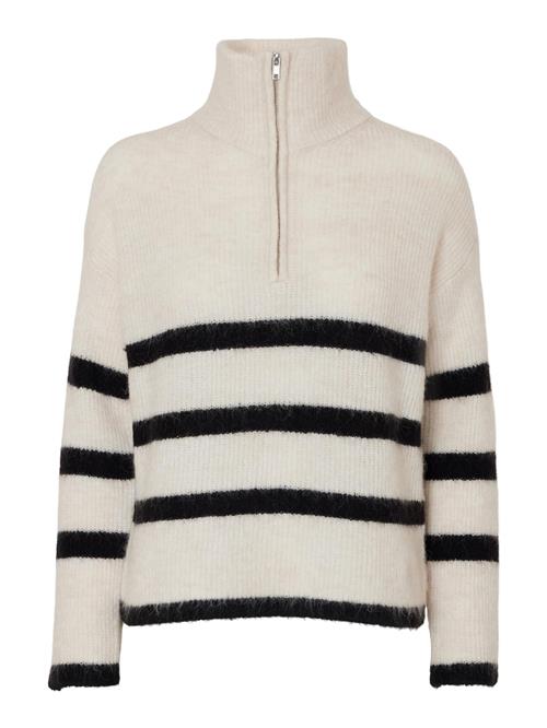 Se SELECTED FEMME Pullover 'Slfmaline'  lysebeige / sort ved About You