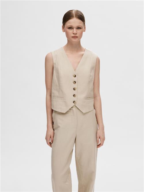 SELECTED FEMME Jakkesætsvest  lysebeige