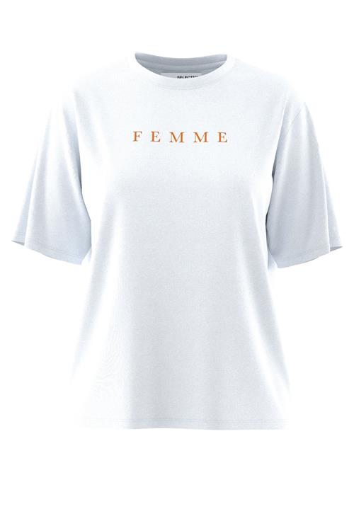 SELECTED FEMME Shirts 'VILJA'  orange / hvid